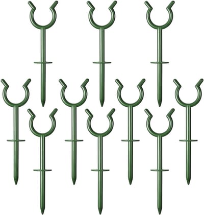 Slanggeleiders Set - Tuinslang Houders - Tuin Onderhoud - Eenvoudige Installatie - 10 Stuks - Groen