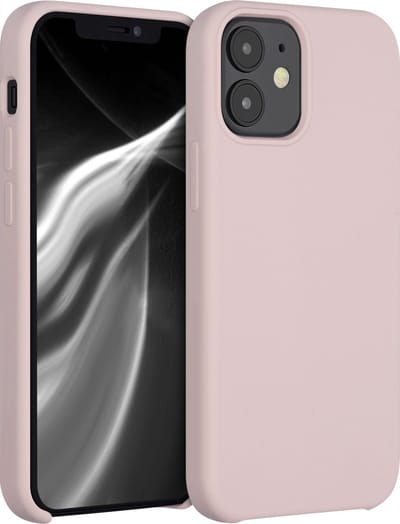 kwmobile telefoonhoesje geschikt voor Apple iPhone 12 mini - Hoesje met siliconen coating - Smartphone case in oudroze
