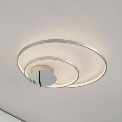 Lindby - LED plafondlamp- met dimmer - 1licht - Aluminium - H: 6 cm - Aluminium - Inclusief lichtbron