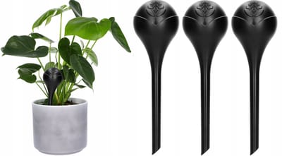 3x Zwarte Watergeefkralen 400ml - Zelfwaterend voor Planten