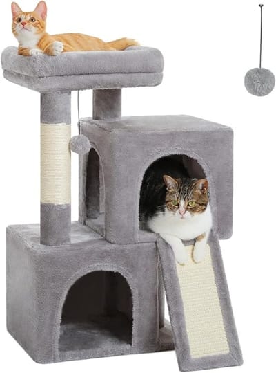TIM® Krabton - Krabpaal - Krabton voor Katten - Grijs - ‎43cm x 18cm x 33cm