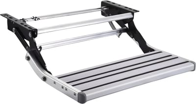 RV Vouwtrap Aluminium - Zilver - Handmatige Instaptrap 150 kg Draagvermogen - Voor Camper