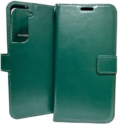 Portemonnee Book Case Hoesje Geschikt voor: Samsung Galaxy S25 Ultra - Groen