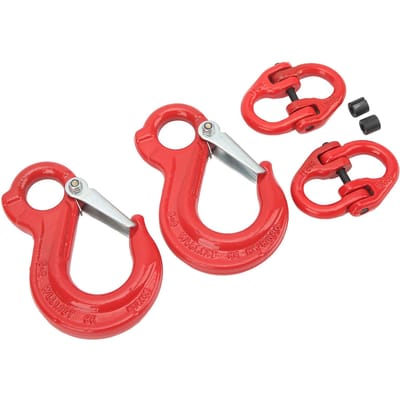 2 Set Sliphaak Oogsling Zwaar Uitgevoerd 1.12T Draagvermogen Aanhanger Hijsen Hamer Sluiting Kettingverbinder red