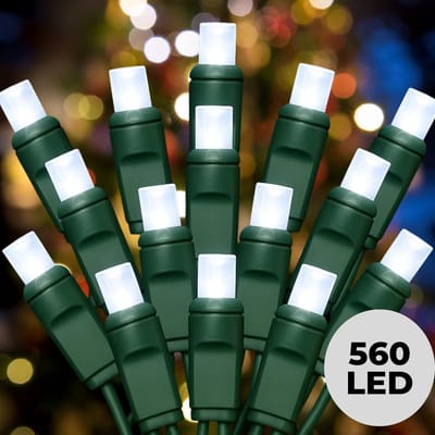 Lomera Kerstverlichting 11 Meter - 560 LED Lampjes - Binnen en Buiten - Clusterverlichting - Kerstlampjes - 8 Lichtfuncties - Met Geheugen - Groen Snoer - IP44 Beschermwaarde - Micro Cluster - Kerstboomverlichting - Lichtsnoer Buiten