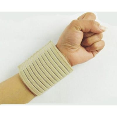 1PC Non-tissé taille élastique Sport gymnastique soutien bracelet pansement Fitness main Sport sécurité accessoires poignet attelle abricot