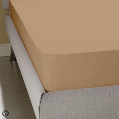 Homéé® Hoeslaken Jersey Stretch camel 80/90x200/220 + 30cm eenpersoonsbed 100% Katoen