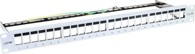 InLine® patchpaneel lege plaat 24-voudig, Keystone Snap-In , 48.26cm (19), 1U