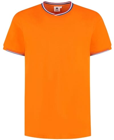 Lemon & Soda oranje T-shirt met Nederlandse vlag details maat XXL