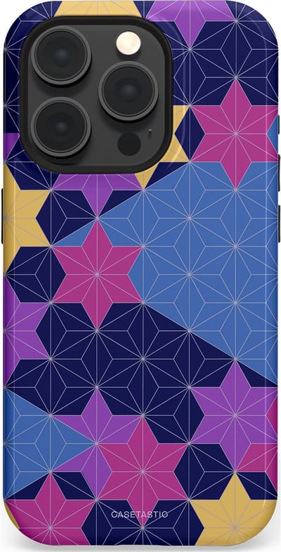 Casetastic Hoesje Geschikt voor Apple iPhone 15 Pro Magsafe - Stijlvolle Beschermende Duo-layer Case - Sterrenlijn