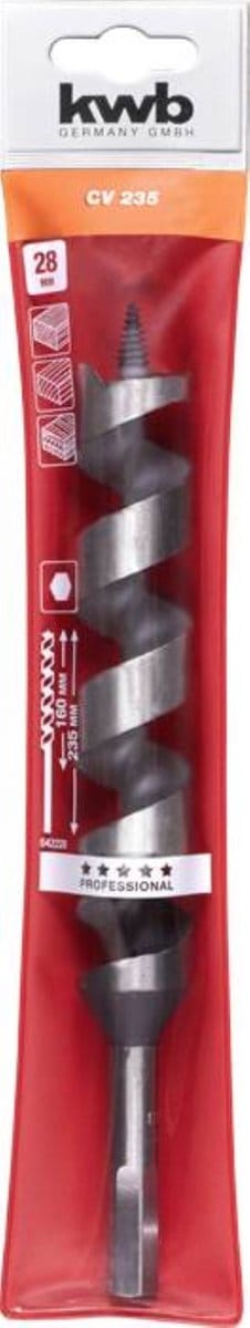 KWB slangenboor Ø 28 x 235 mm - Centreerpunt - Professional line - Zeskantschacht - 042228