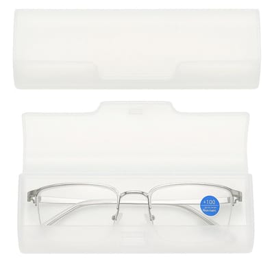 Matte Transparante Brillenkoker – 14,8 x 5,5 x 3 cm – Lichtgewicht & Duurzaam – Harde Kunststof Opbergdoos voor Brillen & Zonnebrillen – Reisetui met Krasbescherming – Transparant