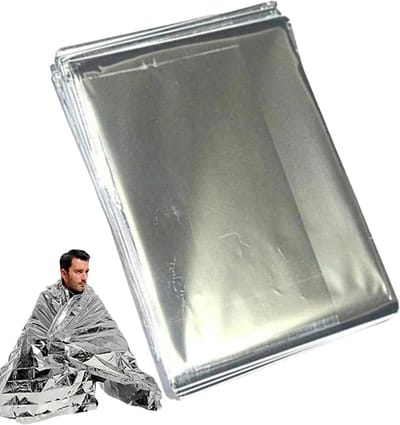 Survival Deken - Nooddeken Thermisch - Outdoor Bescherming - Waterdicht Winddicht - 160 x 210 cm - Meerkleurig