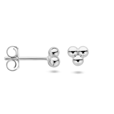 YO&NO - Oorbellen - Sieraden Vrouw - Oorknoppen bolletjes - Gerhodineerd - Zilver 925