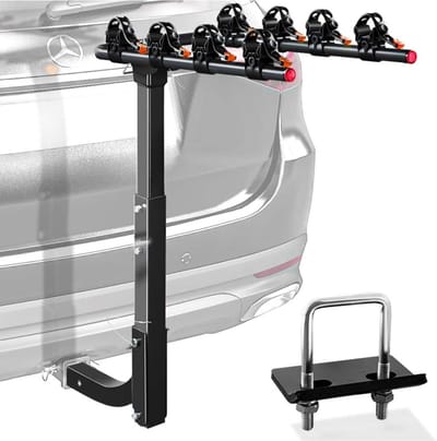 JCP® Fietsendrager - Fietsendrager Trekhaak - Fietsenrek - Zwart - 31cm x 28cm x 66cm