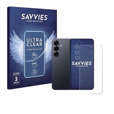 Savvies - Screenprotector voor Samsung Galaxy S25 Enterprise Edition (Voor+Camera) - Folie Beschermfolie transparant 6 Stuks