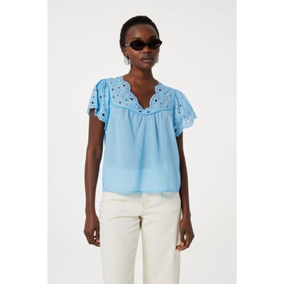 Fabienne Chapot Kristin Top Pool Blue Maat: 34 | Blouses Outlet | Dames | Blauw