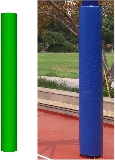 Paalbescherming - Veiligheidspads Vulling - Sportfaciliteiten Beveiligen - Weerbestendig PVC - 70 inch Hoog - Zwart