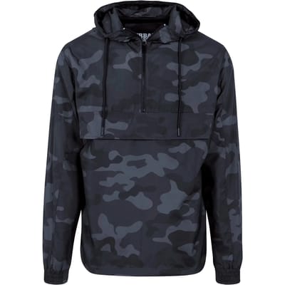 Urban Classics - Camo Pull Over Windbreaker jacket - S - Zwart