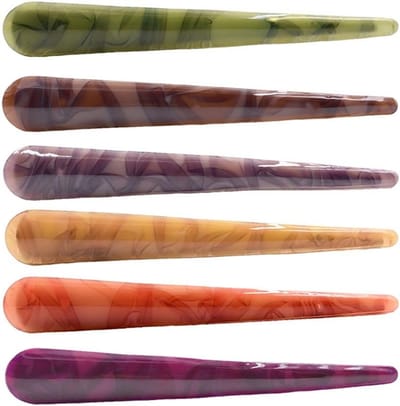 Set van 6 Crocodile Haarspelden met Eendentanden Bows voor Stijlvolle Haaraccessoires