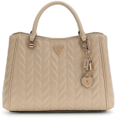 GUESS handtas schoudertas Stacey Girlfriend Satchel Light Beige