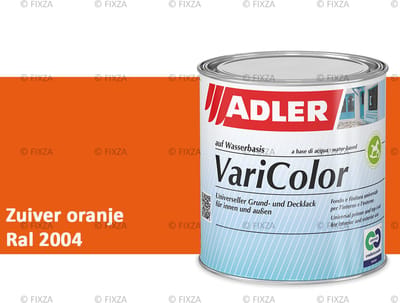 ADLER Varicolor Lakverf RAL 2004 – Zuiver Oranje 750 ml – 2-in-1 Houtverf, Metaalverf en Kunststof Lak voor Binnen & Buiten