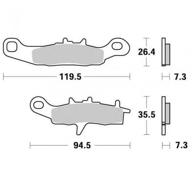 Plaquette de frein Vesrah pour Moto Kawasaki 85 Kx Grandes Roues 2001 à 2023 AV Neuf