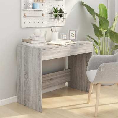 vidaXL - Bureau - 101x50x76,5 - cm - bewerkt - hout - grijs - sonoma - eikenkleurig