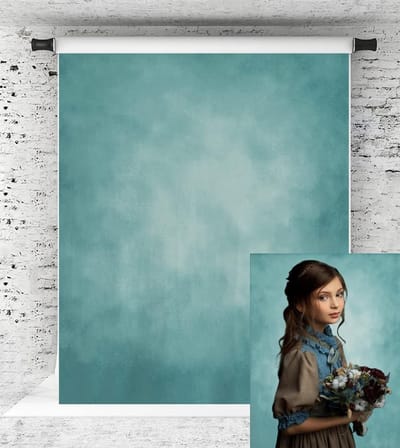 Dailygoods- Fotografie Achtergrond Cyaan - 1.5x2.2m - Vinyl Achtergrond - Portret Fotografie - Fotostudio Achtergrond - Hoge Kwaliteit - Fotografie Backdrop