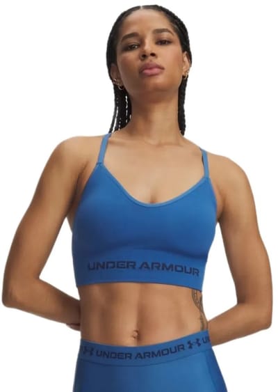 Under Armour Vanish Seamless Sportbeha Met Lage Impact Blauw M Vrouw