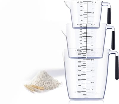 DailySupplies® Maatbeker - Mengbeker - Transparant - Kunststof