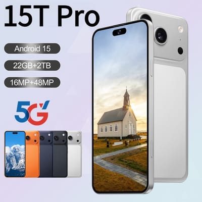 Mobiele Telefoons 15T Pro Android 15 5G Dual SIM Smartphone Origineel 7800mAh 7,3 inch Gezichtsherkenning Globale Versie Mobiele Telefoons