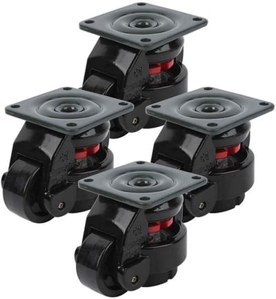 Dailygoody - Set van 4 Nylon Castors 50mm met 250kg Laadvermogen voor