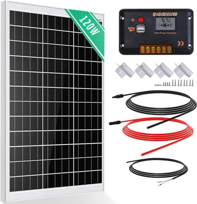 Zonnepanelen Compleet Pakket - Plug & Play met Stekker - Zonnepaneel Plat Dak -Zwart
