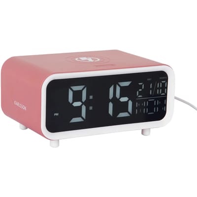 Karlsson Wekker Chunky Led - Oudroze - 17x11x8.6cm - Scandinavisch - Wekker voor slaapkamer - Wekkers