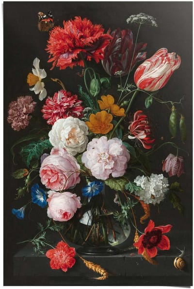 Poster Jan Davidsz de Heem - Stillife Flowers - 91,5 x 61 - Papier - REINDERS