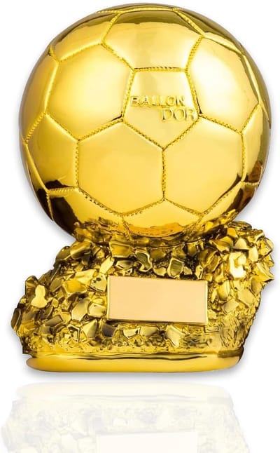 Voetbal Gouden Prijzen - Kampioens Trofee - Beste Speler Belonen - Handgemaakt Hars Materiaal - Tot 25 cm - Goudkleurig