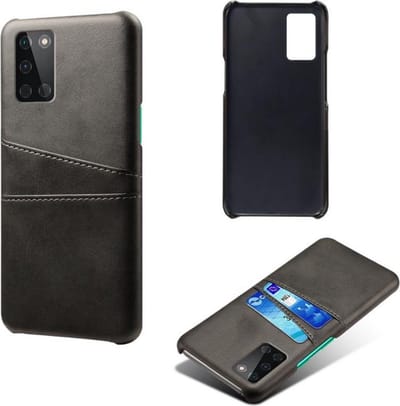 Back Cover met Opbergvakjes + PMMA Screenprotector voor OnePlus 8T _ Zwart