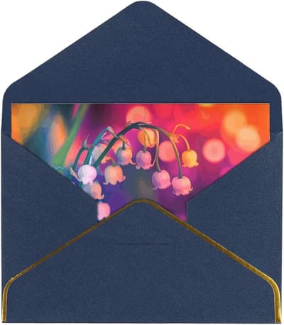 Kaarten Assortiment - Wenskaarten Set - Alle Gelegenheden - Parelmoer Afwerking - Inclusief Envelop - Blauw