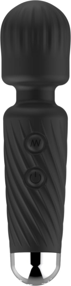 Cupitoys® Wand vibrator met reliëf - 12,5cm - Zwart - 16 standen - Vibrators voor vrouwen en mannen - Sex toys voor vrouwen en mannen