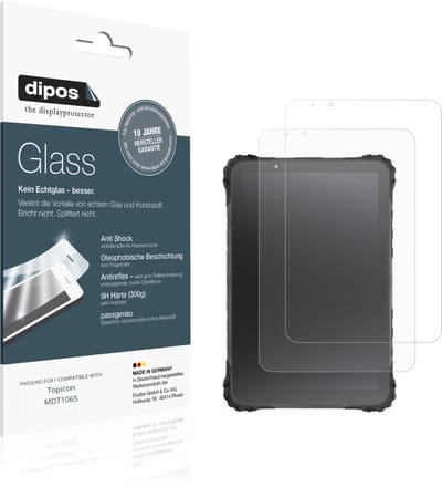 dipos – 2x Matte Pantserfolie geschikt voor Topicon MDT1065 | 9H Screenprotector