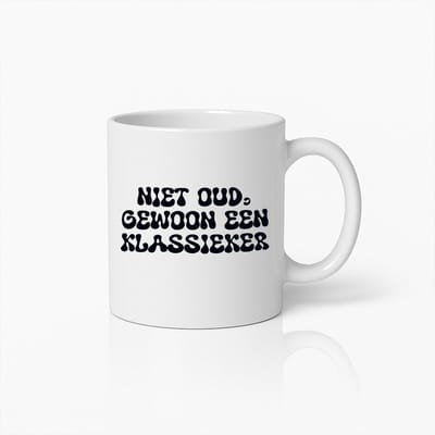 Grappige Klassieker Mok – Humoristische Koffiemok Cadeau voor Verjaardag of Pensioen