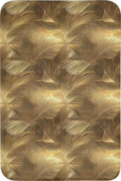 Badmat 60x90 cm - Antislip - Palm - Waaier - Goud - Badmatten voor badkamer - Badkamermat - Douchemat - Badkamer mat