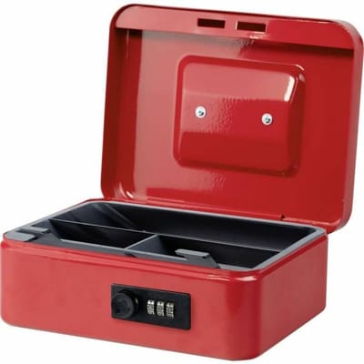 BURG-WÄCHTER Geldkassette MONEY H90xB200xT160mm Gewicht 1kg Zahlenschloss rot - Money Code 5020 red