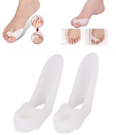 Jonyx - Teenspreider - Hallux valgus - Siliconen - Wit - Teenbeschermer - Grote teen - Corrigeren - 1 paar