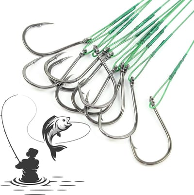 Duurzame Barbed Fishing Eyed Haakjes van Koolstofstaal met Zinkers voor Karper- en Zeevisserijaccessoires - 30 Stuks, Maat 15#