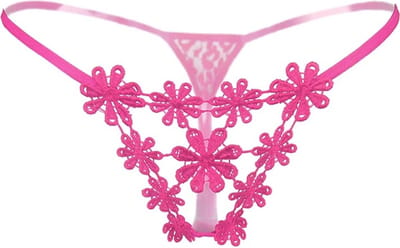 String-Dames-Roze-Sexy-Opwindend-Kant-Bloemetjes-Erotisch-Goedkoop
