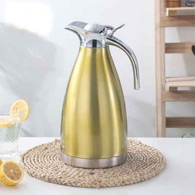 Dubbelwandige roestvrijstalen thermosfles koffie- en theepot thermisch geïsoleerde waterkan 1.5L 2L 1.5L