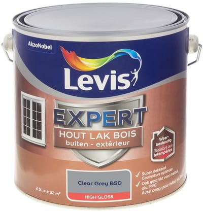 Levis - Expert Hout Lak Buiten High Gloss Mix - Clear Grey B50 - Mengverf - 2,5 L