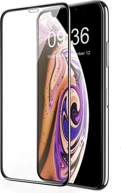 HB Glas Geschikt voor Apple iPhone XR Glas - High Impact Anti-Glare Mat Glass - Zwart